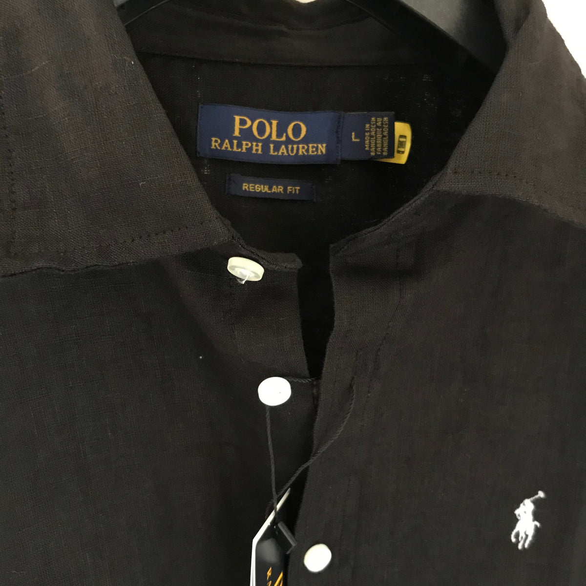 Men’s 100% French Linen Shirt - Classic Black