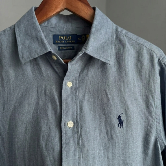 Men’s Remi/Linen Blended Cotton Shirt - Classic Sky Blue