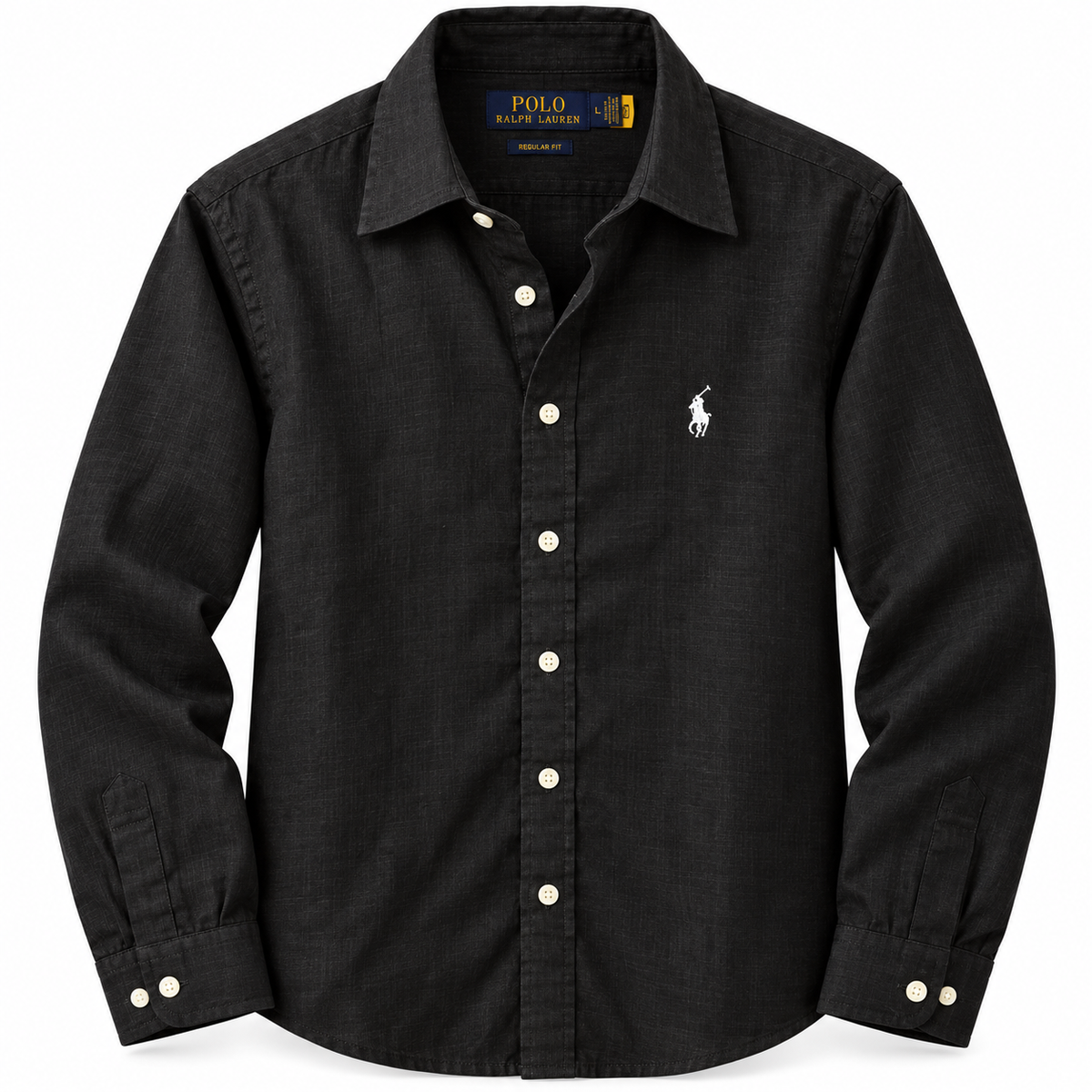 Men’s 100% French Linen Shirt - Classic Black
