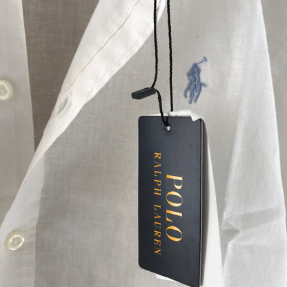 Men’s Remi/Linen Blended Cotton Shirt - Classic White