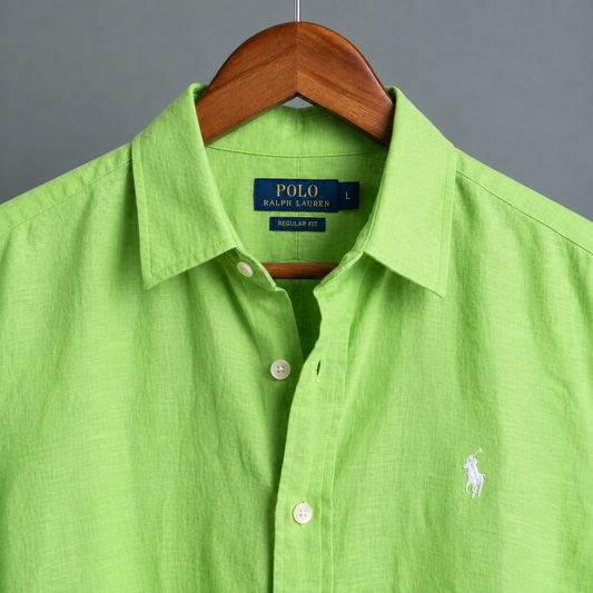 Men’s Remi/Linen Blended Cotton Shirt - Classic Lemon