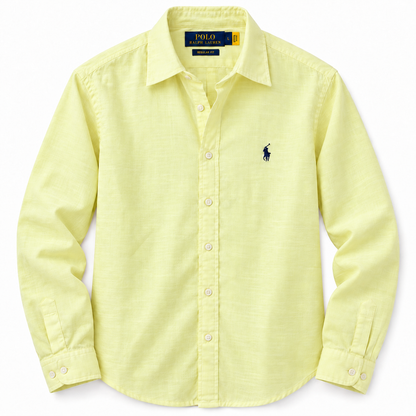 Men’s Remi/Linen Blended Cotton Shirt - Classic Yellow