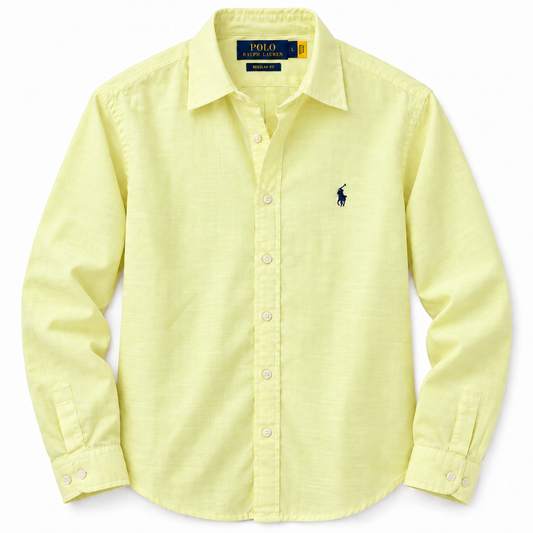 Men’s Remi/Linen Blended Cotton Shirt - Classic Yellow