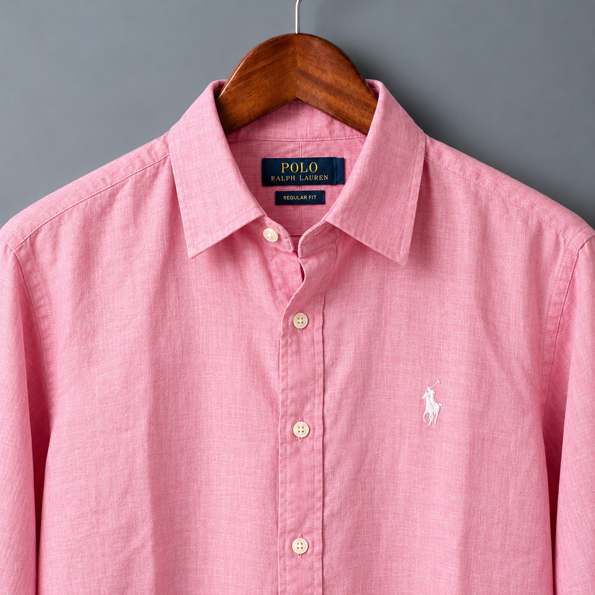 Men’s Remi/Linen Blended Cotton Shirt - Classic Pink