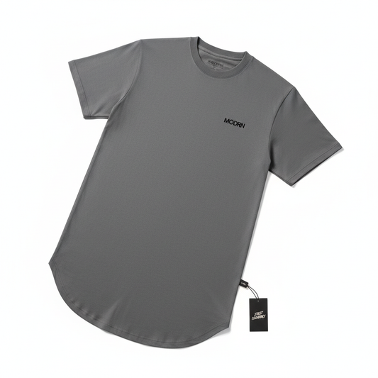 Longline Curved Hem T-Shirt