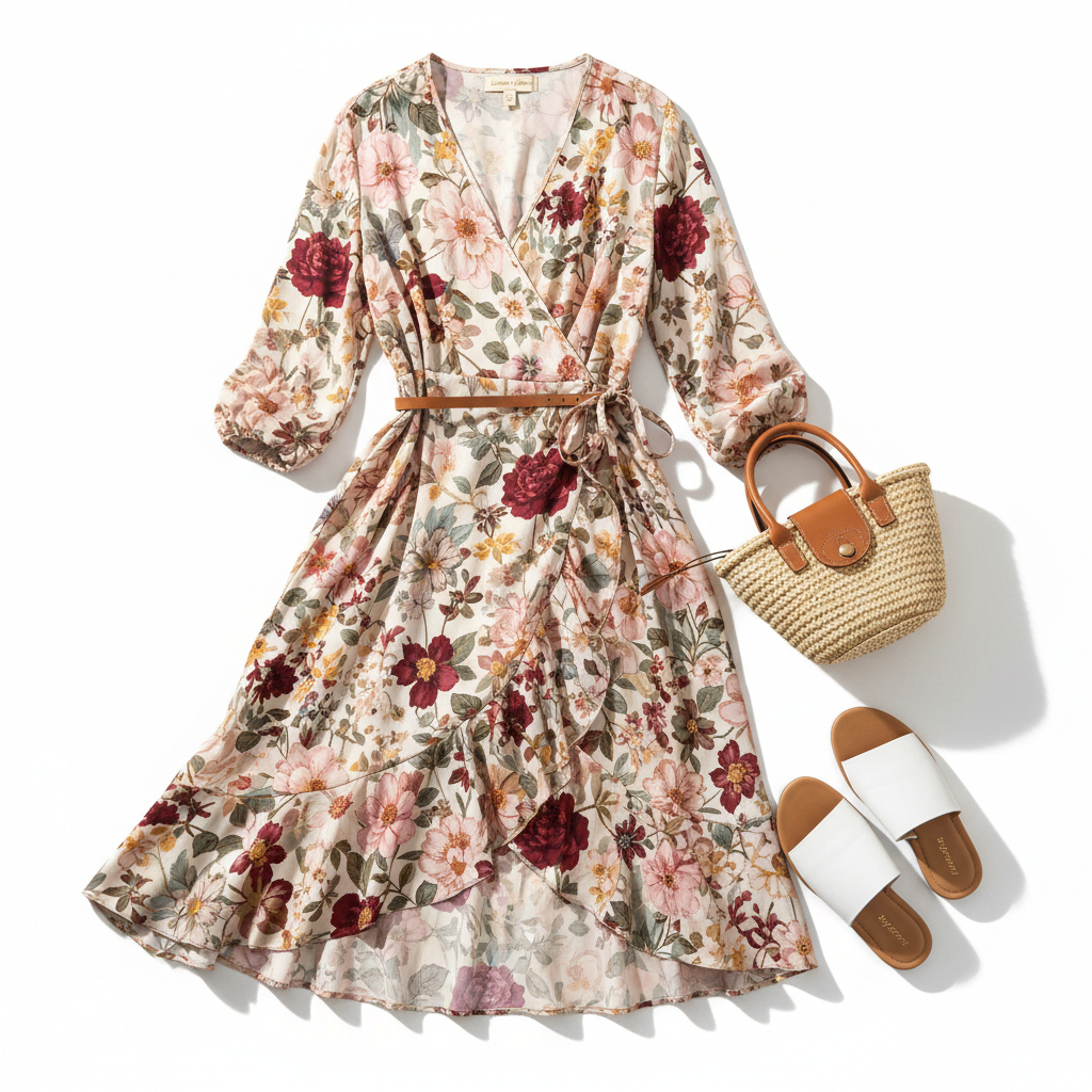 Women's Floral Wrap Dress