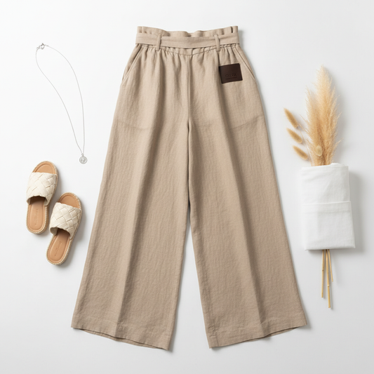 Women's Wide Leg Linen Pant