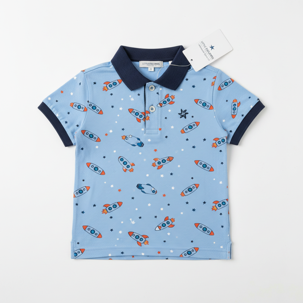 Kids' Printed Polo T-Shirt