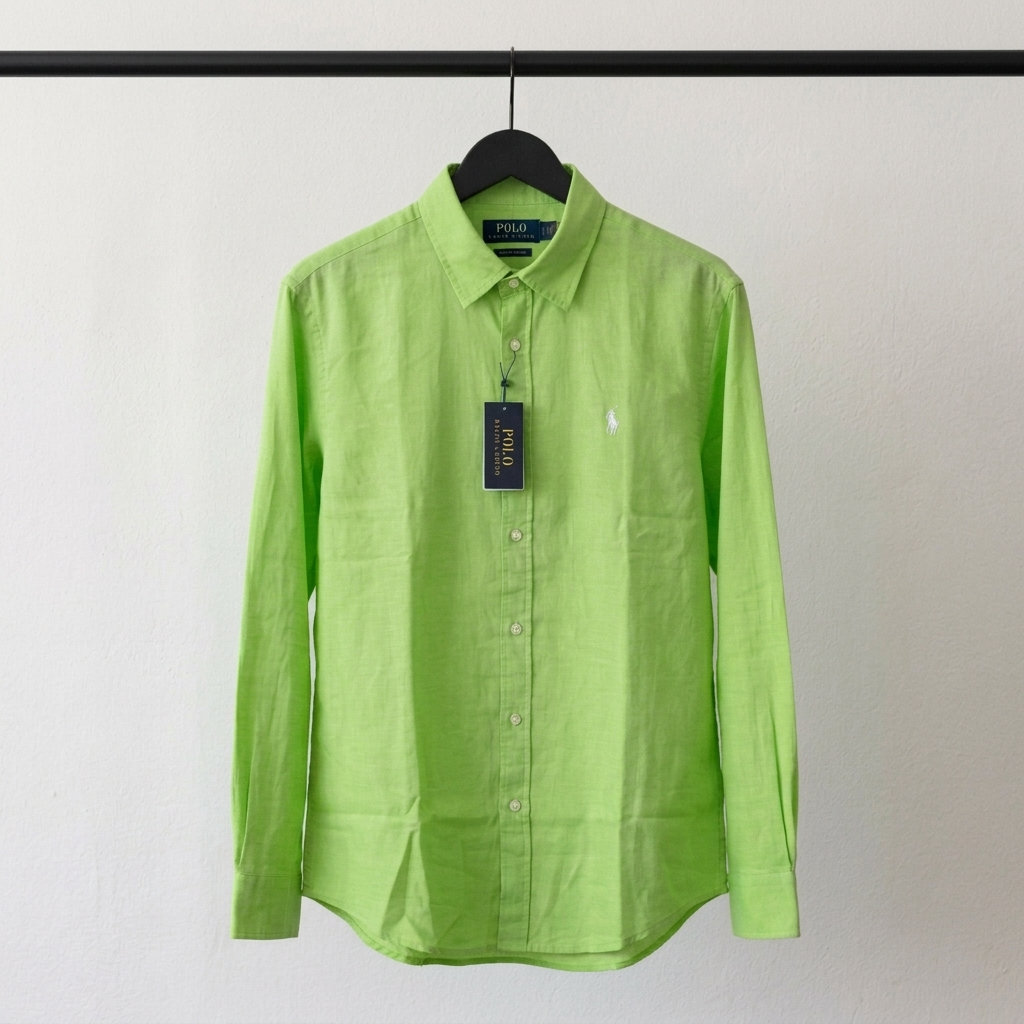 Men’s Remi/Linen Blended Cotton Shirt - Classic Lemon