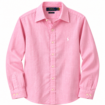 Men’s Remi/Linen Blended Cotton Shirt - Classic Pink