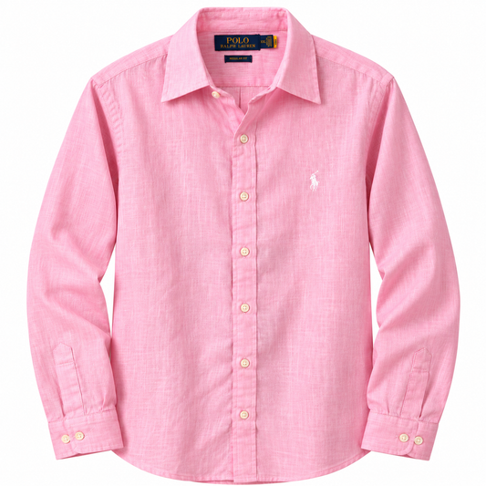 Men’s Remi/Linen Blended Cotton Shirt - Classic Pink