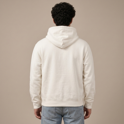 Men’s New York City Embroidered Cotton Fleece Hoodie - White