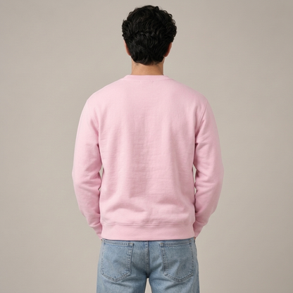 Men’s New York USA Embroidered Cotton Fleece Sweatshirt - Pink