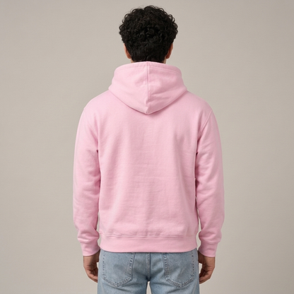 Men’s New York City Embroidered Cotton Fleece Hoodie - Pink