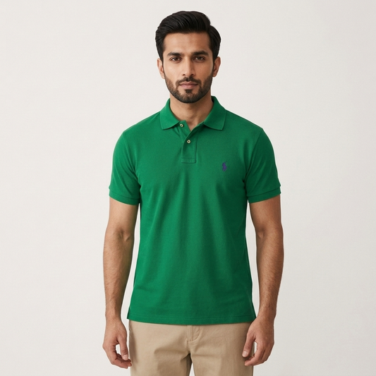 Front view of a Billiard Ralph Lauren polo shirt