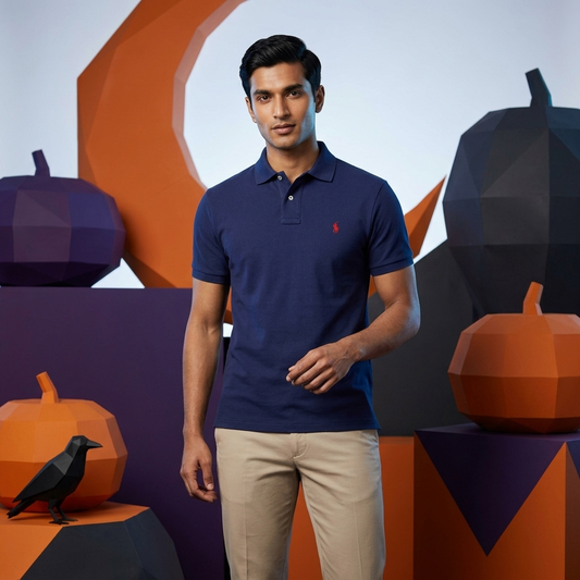 Newport Navy Ralph Lauren polo shirt flat lay