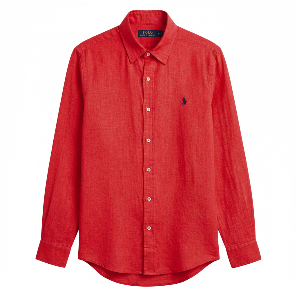 Red Linen Shirt