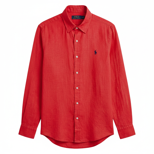 Red Linen Shirt