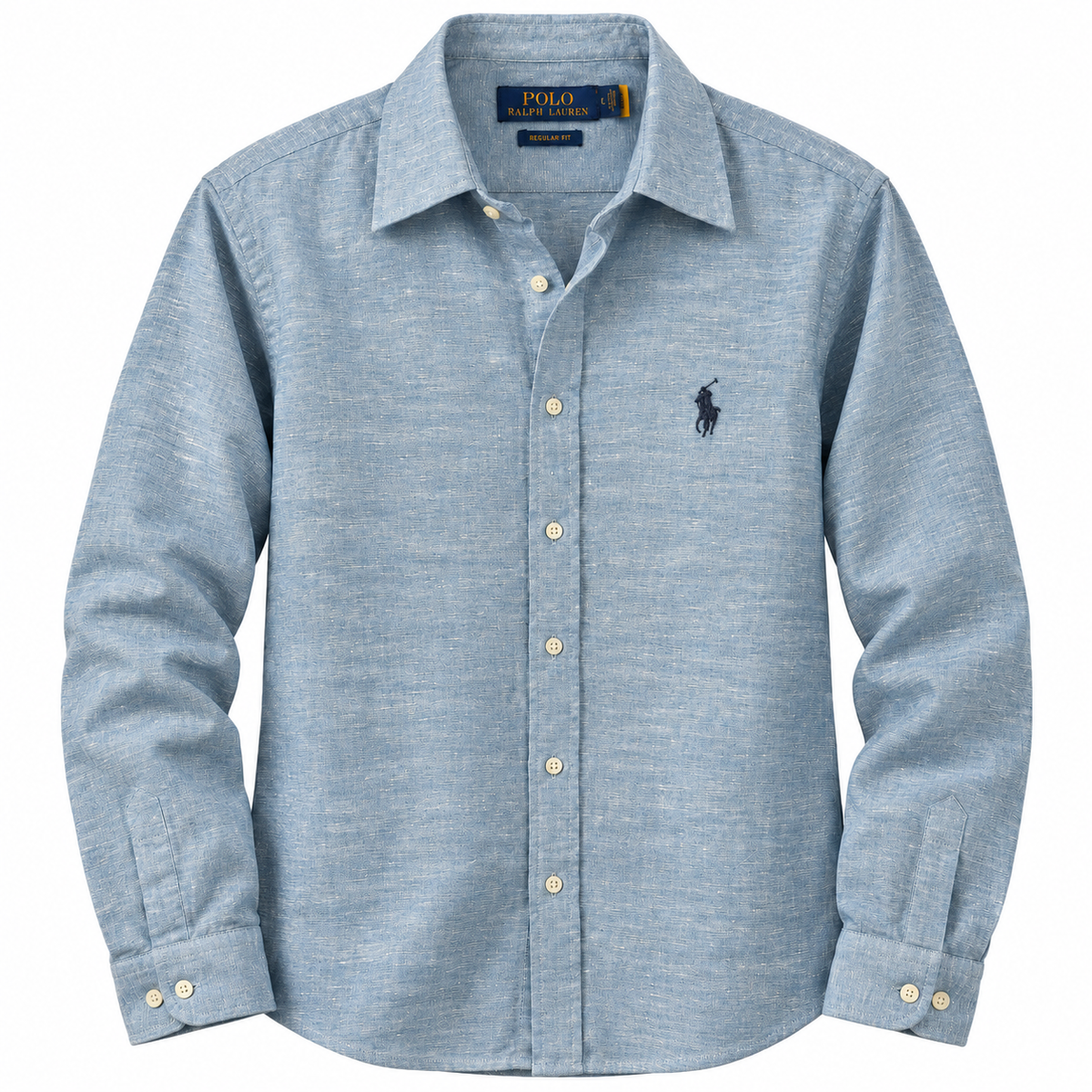 Men’s Remi/Linen Blended Cotton Shirt - Classic Sky Blue