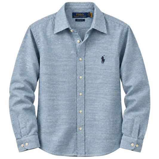 Men’s Remi/Linen Blended Cotton Shirt - Classic Sky Blue