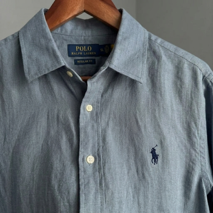 Men’s Remi/Linen Blended Cotton Shirt - Classic Sky Blue