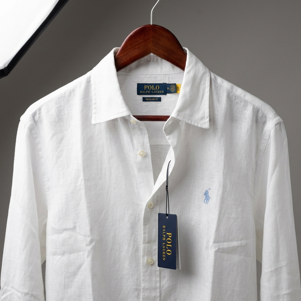 Men’s Remi/Linen Blended Cotton Shirt - Classic White